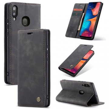 CaseMe Samsung Galaxy A30 Wallet Kickstand Magnetic Case Black