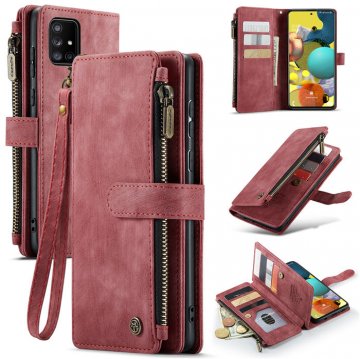 CaseMe Samsung Galaxy A51 Wallet kickstand Case Red