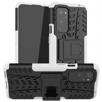 OnePlus 9 Pro Hybrid Rugged PC + TPU Kickstand Case White