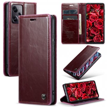 CaseMe Xiaomi POCO X5 Pro 5G Wallet Luxury Leather Case Red