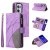 OnePlus Nord CE 2 5G Zipper Wallet Magnetic Stand Case Purple