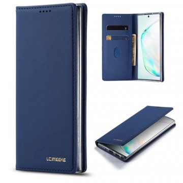 LC.IMEEKE Samsung Galaxy Note 10 Plus Wallet Magnetic Stand Case Blue