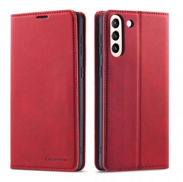 Forwenw Samsung Galaxy S21 Plus Wallet Kickstand Magnetic Case Red
