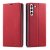 Forwenw Samsung Galaxy S21 Wallet Kickstand Magnetic Case Red