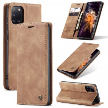 CaseMe Samsung Galaxy A31 Wallet Magnetic Flip Case Brown