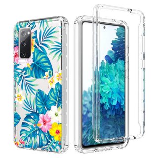 Samsung Galaxy S20 FE Clear Bumper TPU Banana Leaf Case