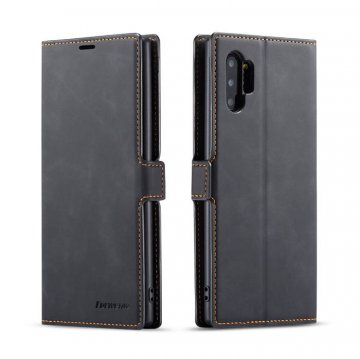 Forwenw Samsung Galaxy Note 10 Plus Wallet Kickstand Magnetic Case Black