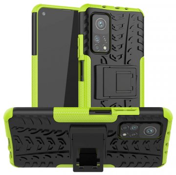 Xiaomi Mi 10T/10T Pro Hybrid Rugged PC + TPU Kickstand Case Green