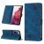 Skin-friendly Samsung Galaxy S20 FE Wallet Stand Case with Wrist Strap Blue