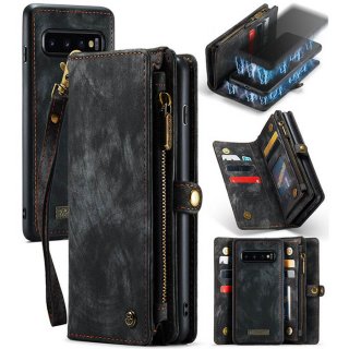 CaseMe Samsung Galaxy S10 Wallet Case with Wrist Strap Black