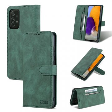 AZNS Samsung Galaxy A72 5G Wallet Kickstand Magnetic Case Green