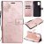 OnePlus 8T Embossed Butterfly Wallet Magnetic Stand Case Rose Gold