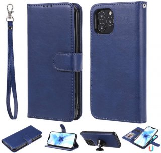 iPhone 12 Pro Wallet Magnetic Detachable 2 in 1 Case Blue