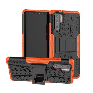 Huawei P30 Pro Hybrid Rugged PC + TPU Kickstand Case Orange