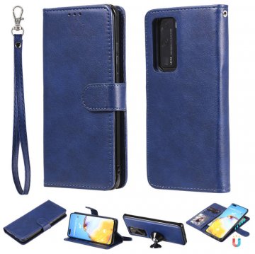 Huawei P40 Pro Wallet Detachable 2 in 1 Stand Case Blue