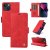 YIKATU iPhone 13 Mini Skin-touch Wallet Kickstand Case Red