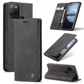 CaseMe Samsung Galaxy A21S Wallet Kickstand Flip Case Black