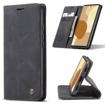 CaseMe Google Pixel 6 Pro Wallet Kickstand Magnetic Case Black