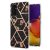 Samsung Galaxy A82 5G Flower Pattern Marble TPU Case Black