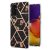 Samsung Galaxy A82 5G Flower Pattern Marble TPU Case Black