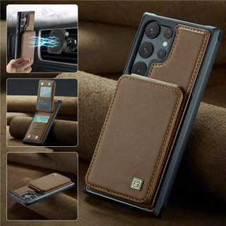 Autspace RFID Blocking Card Slots Phone Case Brown