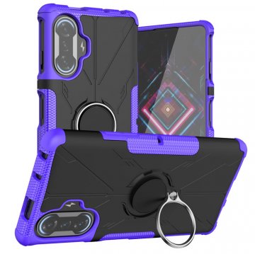 Xiaomi Redmi K40 Gaming Hybrid Rugged Ring Kickstand Case Purple
