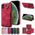 For iPhone XS Max Card Holder Ring Kickstand Case Red