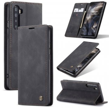 CaseMe OnePlus Nord Wallet Kickstand Magnetic Flip Case Black