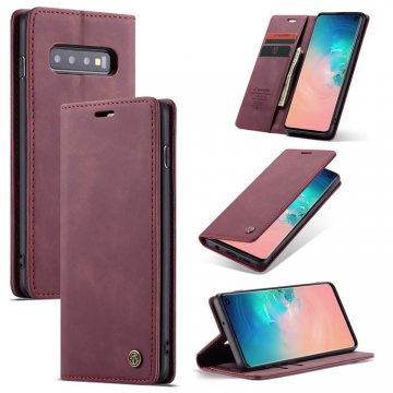 CaseMe Samsung Galaxy S10 Wallet Magnetic Flip Case Red