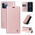 YIKATU iPhone 12 Pro Max Wallet Kickstand Magnetic Case Rose Gold