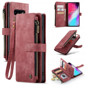 CaseMe Samsung Galaxy S10 Plus Wallet Kickstand Case Red