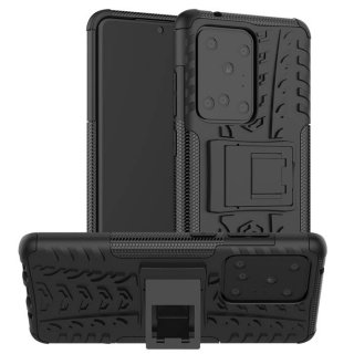 Samsung Galaxy S20 Ultra Hybrid Rugged PC + TPU Kickstand Case Black