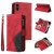 iPhone XS Max Zipper Wallet Magnetic Stand Case Red