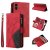 iPhone XS Max Zipper Wallet Magnetic Stand Case Red