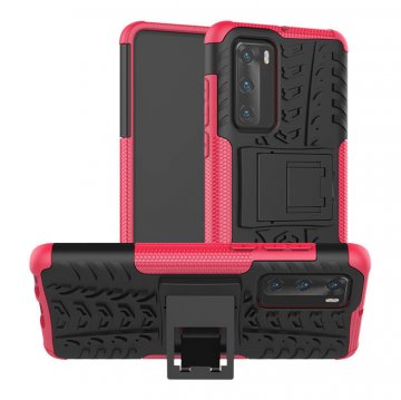 Huawei P40 Hybrid Rugged PC + TPU Kickstand Case Rose