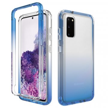 Samsung Galaxy S20 Shockproof Clear Gradient Cover Blue