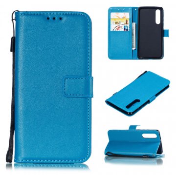 Huawei P30 Wallet Kickstand Magnetic PU Leather Case Sky Blue
