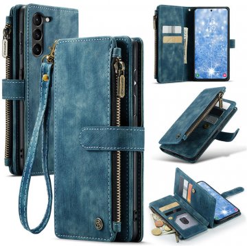 CaseMe Samsung Galaxy S23 Wallet Kickstand Case Blue