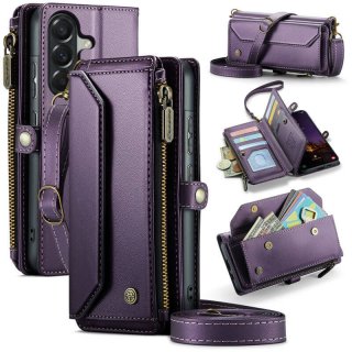 CaseMe Samsung Galaxy A57 Wallet RFID Blocking Crossbody Phone Case Purple