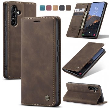 CaseMe Samsung Galaxy A54 Wallet Luxury Leather Case Coffee