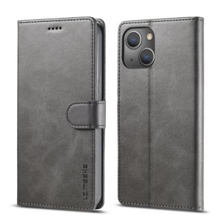 LC.IMEEKE iPhone 14 Wallet Magnetic Stand Case Gray