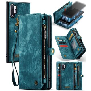 CaseMe Samsung Galaxy Note 10 Plus Wallet Case with Wrist Strap Blue