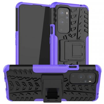 OnePlus 9 Pro Hybrid Rugged PC + TPU Kickstand Case Purple
