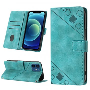 Skin-friendly iPhone 12/12 Pro Wallet Stand Case with Wrist Strap Green