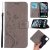 iPhone 11 Pro Max Butterfly Pattern Wallet Magnetic Stand Case Gray