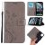 iPhone 11 Pro Butterfly Pattern Wallet Magnetic Stand PU Leather Case Gray