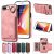 For iPhone 7 Plus/8 Plus Card Holder Ring Kickstand Case Pink