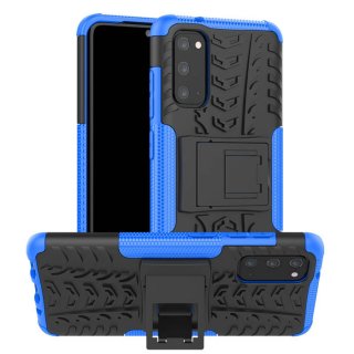 Samsung Galaxy S20 Hybrid Rugged PC + TPU Kickstand Case Blue