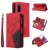 Samsung Galaxy S20 Zipper Wallet Magnetic Stand Case Red