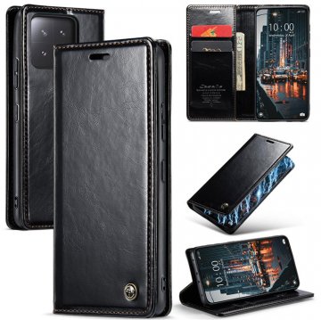 CaseMe Xiaomi 13 Pro Wallet Magnetic Luxury Leather Case Black